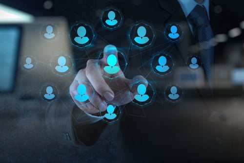 business man using an ERP